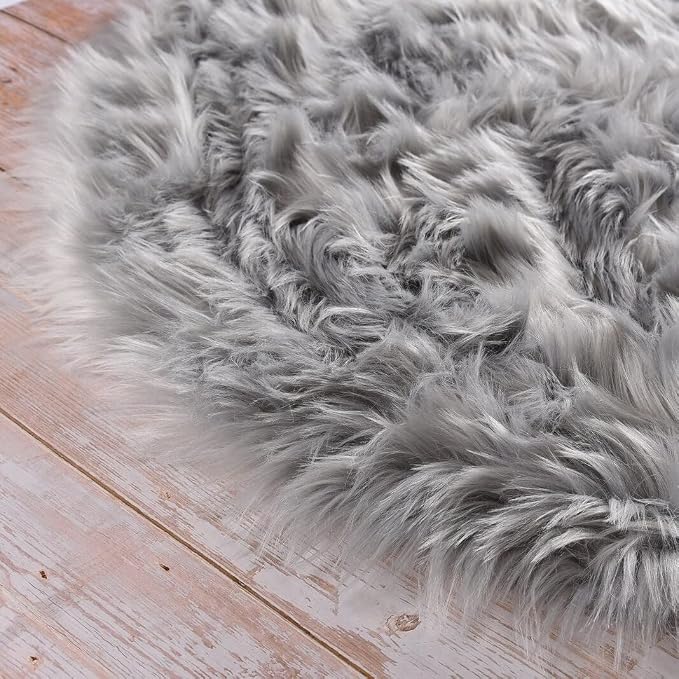 ORINOVA Shag Washable Area Rugs 8x10 Grey Fluffy Rug - Image 8