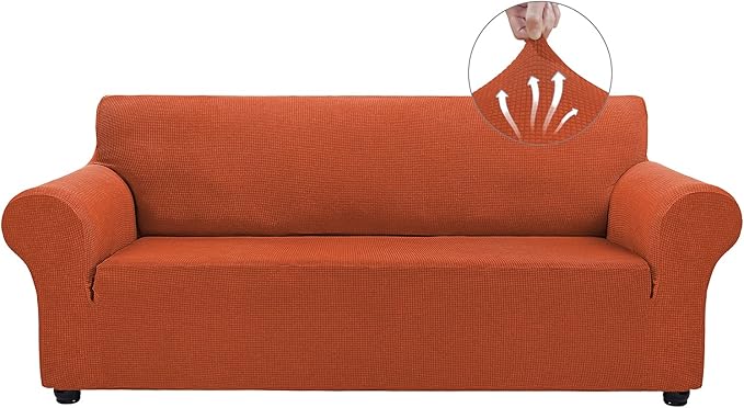 Asnomy Couch Covers for 3 Cushion Couch Stretch Sofa Covers Slipcovers by Asnomy