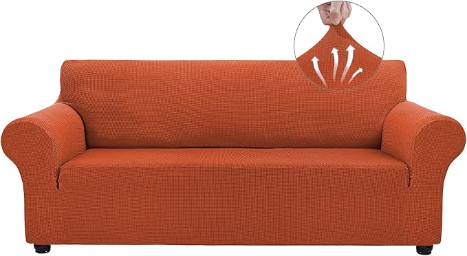 Asnomy Couch Covers for 3 Cushion Couch Stretch Sofa Covers Slipcovers by Asnomy