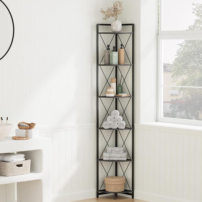 6 Tier Corner Shelf Stand, Metal Corner Shelf, Plant Stand Display Shelf - Image 8