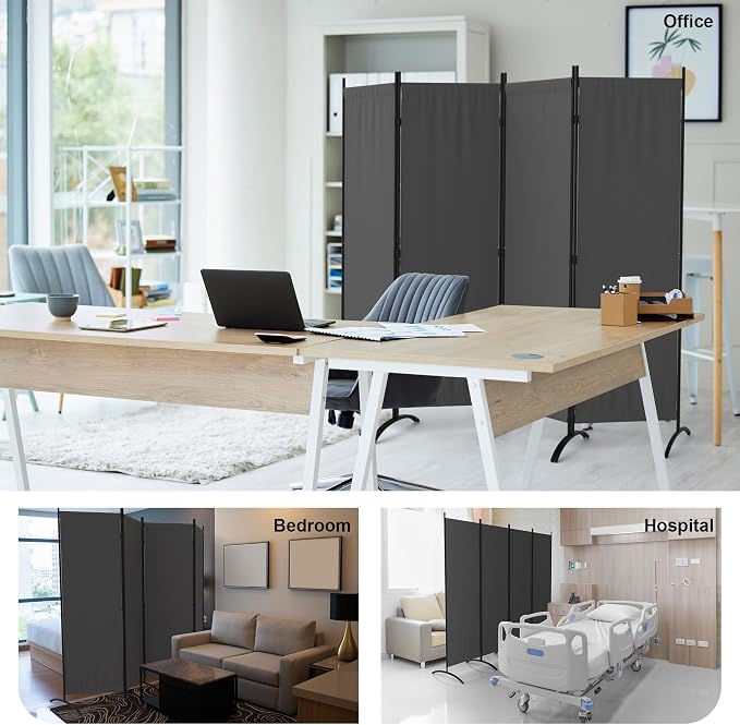 Room Divider 4 Panel Folding Screen Portable Wall - Image 6