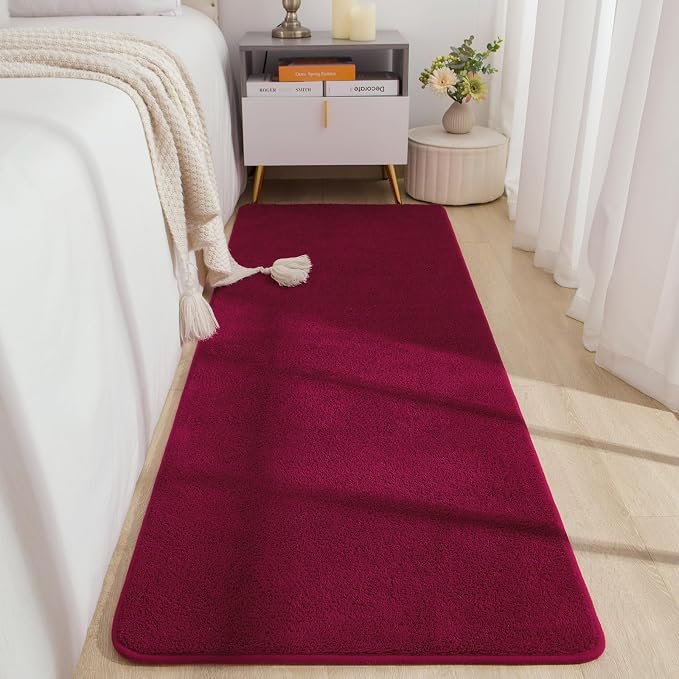Soft Runner Rugs for Bedroom 2x6, Non Slip Runners for Hallway Kitchen Laundry by BBENRON
