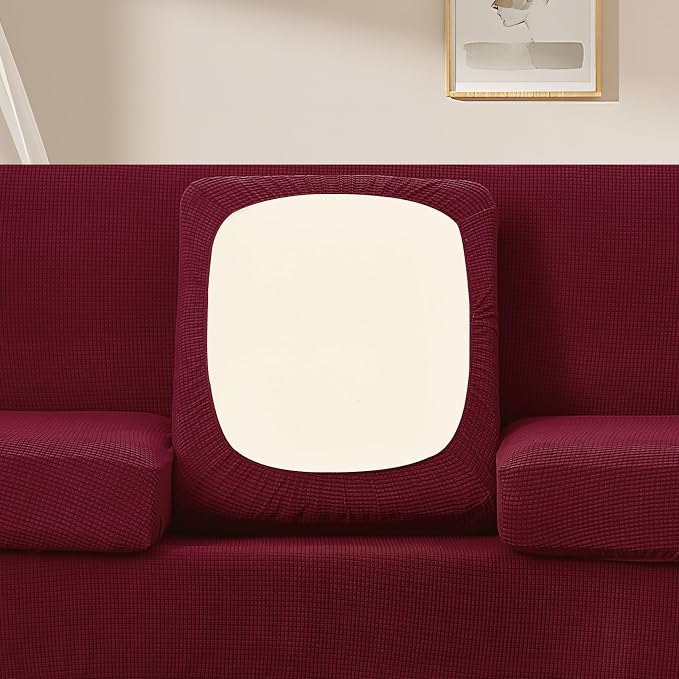 U-NICE HOME 3 Pieces Stretch Loveseat Couch Cover Sofa Cover Washable Sofa - Image 3