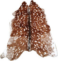 Faux Sika Deer Print Hide Rug Faux Fur Cowhide Area Rug Animals Print Mat Carpet by yingda1992