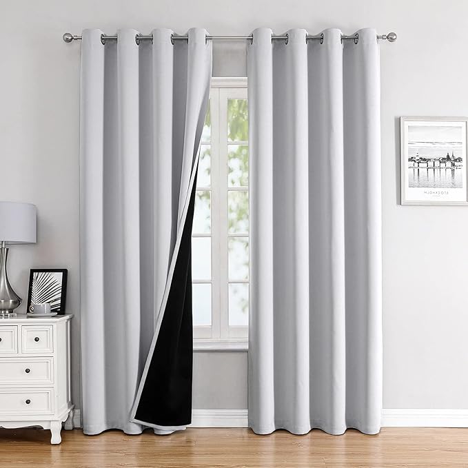 ChrisDowa 100% Blackout Curtains 108 inch Long by ChrisDowa