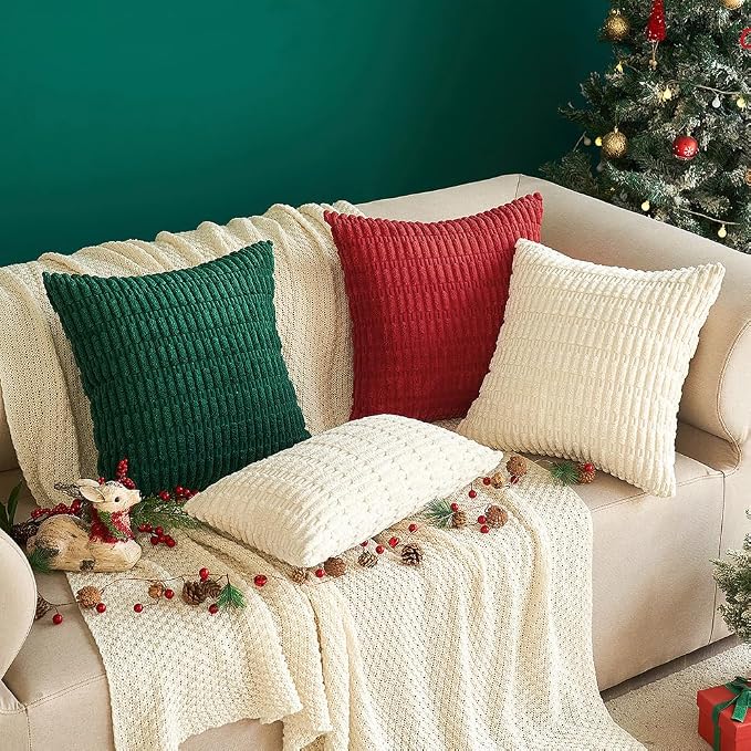 MIULEE Pack of 2 Corduroy Decorative Euro Sham Throw Pillow Covers 26x26 Inch - Image 8