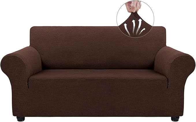 Asnomy Sofa Covers for 2 Cushion Couch Stretch loveseat Covers Slipcovers by Asnomy