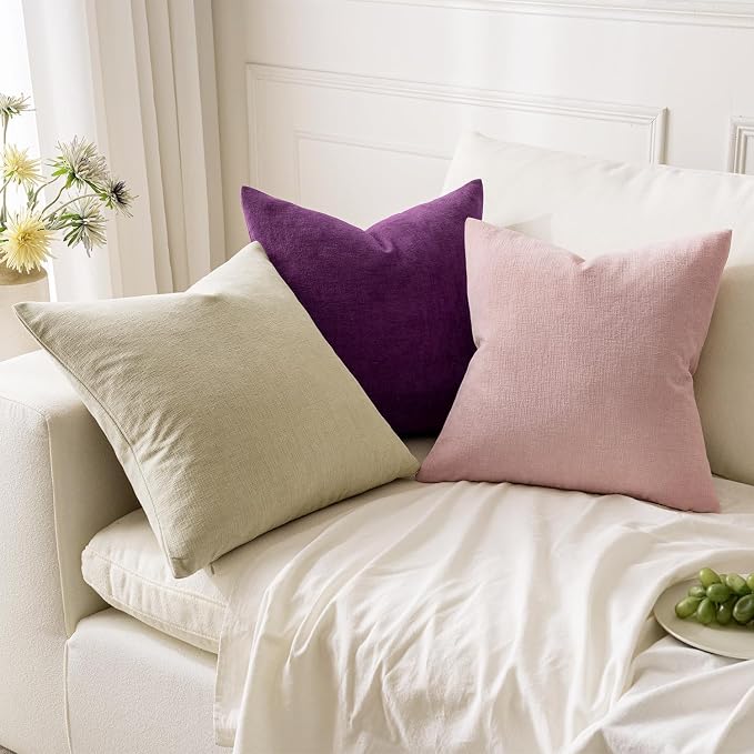 MIULEE Ivory Couch Pillow Covers 18x18 Inch - Image 5