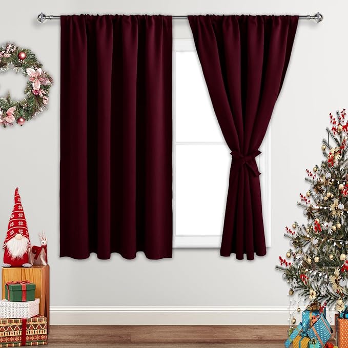JIUZHEN Christmas Blackout Curtains by JIUZHEN