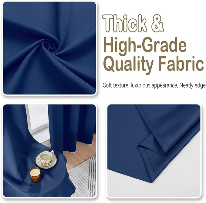 OVZME Royal Blue Blackout Curtains - Image 7