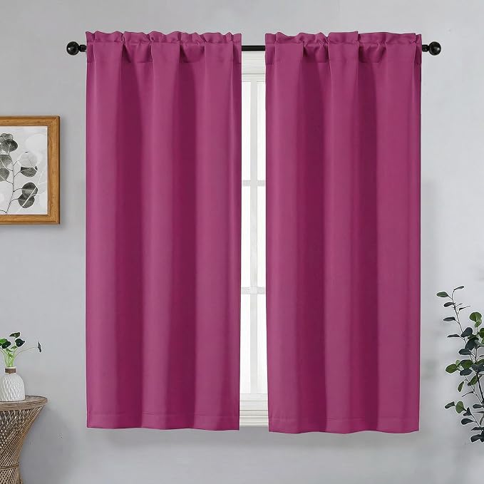 OVZME Hot Pink Blackout Curtains by OVZME