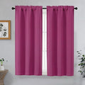 OVZME Hot Pink Short Blackout Curtains by OVZME