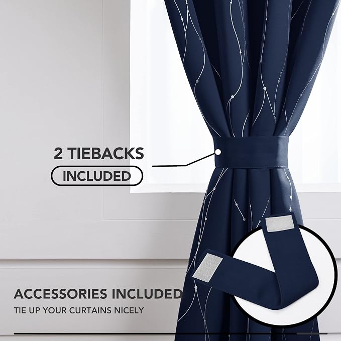 Deconovo Floor to Ceiling Curtains, Soundproof Thermal Insulated Curtain Panel - Image 4