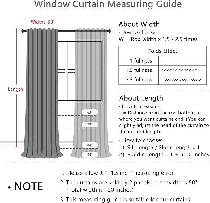 MEETSKY Boho Terracotta Blackout Curtains 84 Inches Long 2 Panels - Image 7