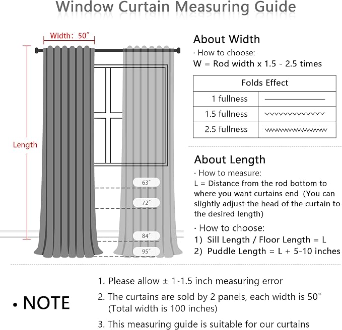 MEETSKY Blackout Curtains 84 Inches Long Leaves Patterned Farmhouse Thermal - Image 6