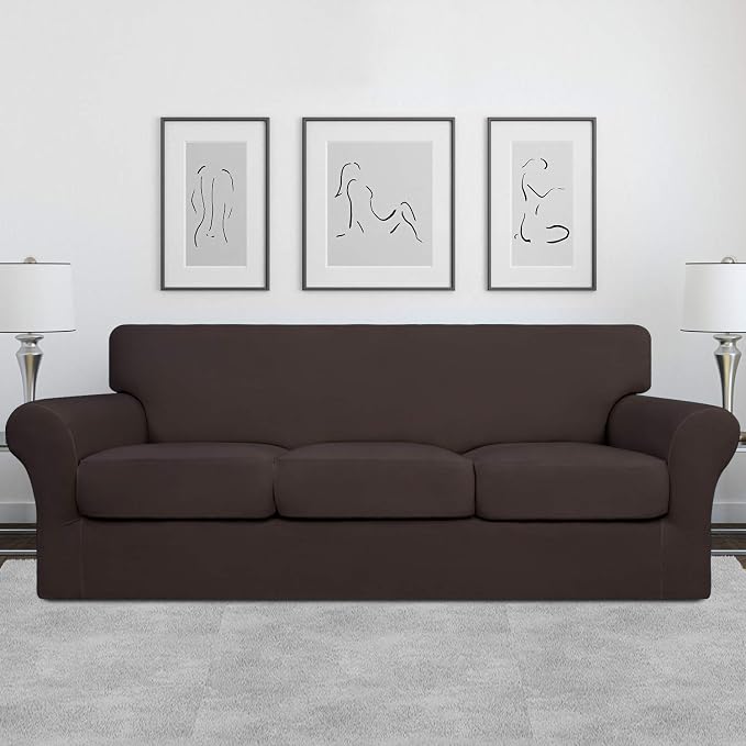 Easy-Going 4 Pieces Stretch Soft Couch Cover - Image 2