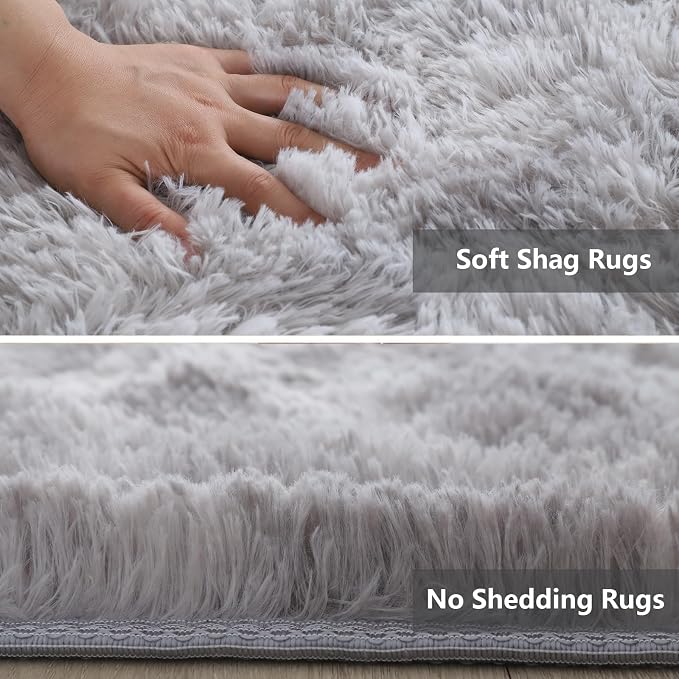 Shag Area Rugs for Bedroom Living Room, 5X8 Ultra Soft Fluffy Area Rugs for Dorm - Image 4