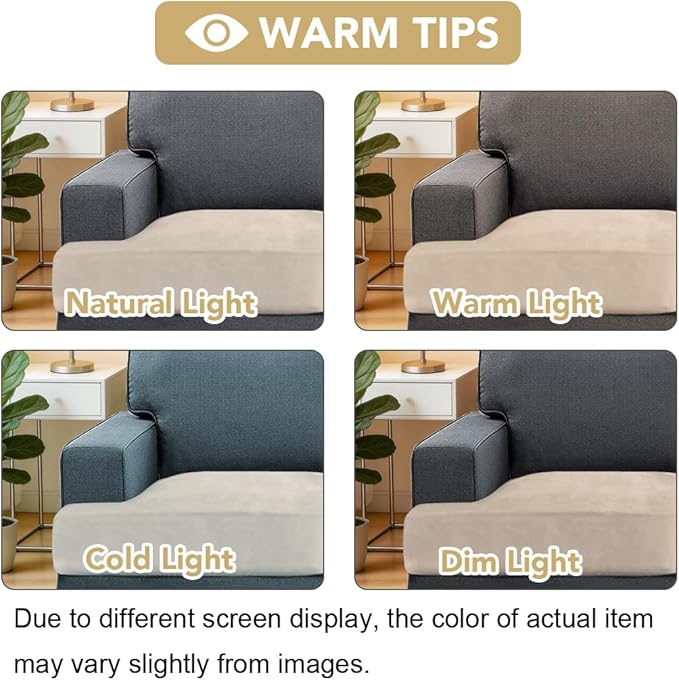 H.VERSAILTEX Stretch Velvet T Couch Cushion Cover Seat Cushion Cover - Image 4
