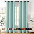MIULEE Aqua Blackout Curtains for Bedroom Living Room 72 Inches Long 2 Panels by MIULEE