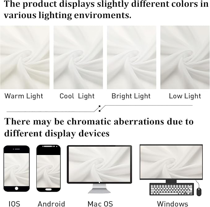 Lecloud Ivory Sheer Curtains 78 Inches Long 2 Pcs, Rod Pocket Light Filtering - Image 7