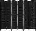 FDW Room Divider 6 Panel Folding Privacy Divider 6 Ft Indoor Wall Divider by FDW