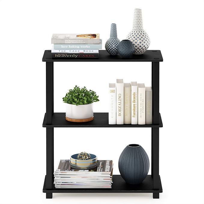 Furinno TURN-S-TUBE Storage Shelves Set of 2, 3-Tier Book Shelf, Corner Shelf - Image 5