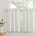 RYB HOME Window Topper Valances 36 Inch Length, Light Filtering Linen Textured by RYBHOME