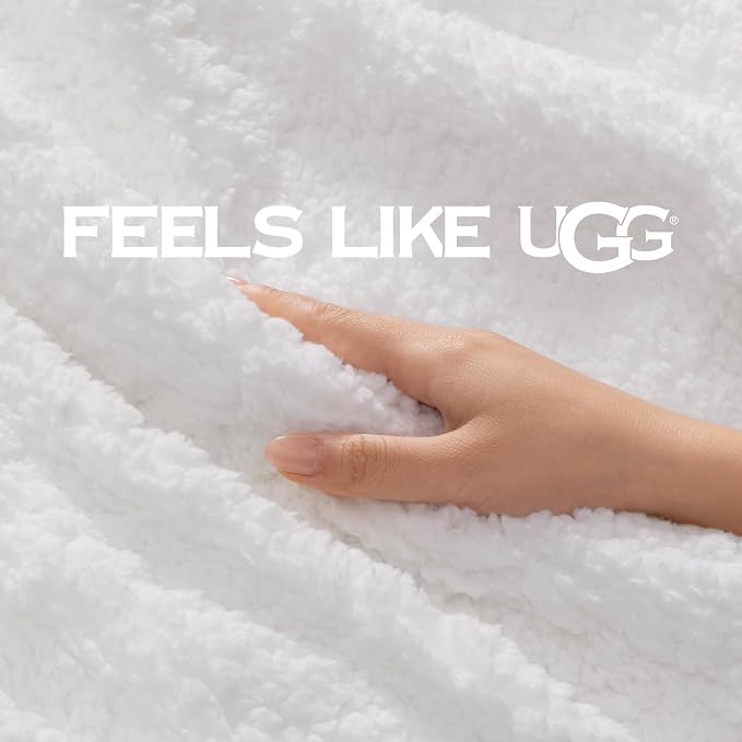 UGG Nita King Size Blanket for Bed, Cozy Fluffy Blanket, Ultra Soft California - Image 5