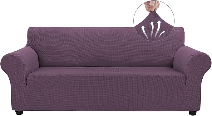 Asnomy Couch Covers for 3 Cushion Couch Stretch Sofa Covers Slipcovers by Asnomy