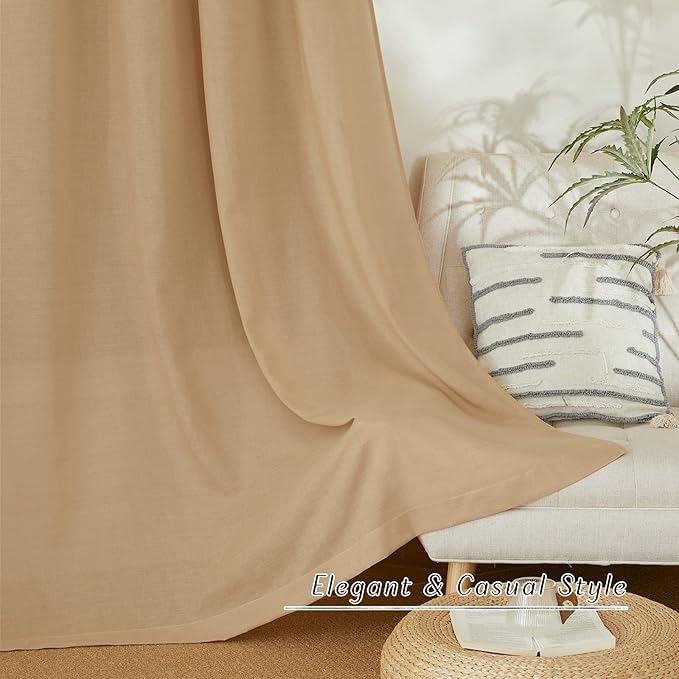 NICETOWN Linen Burlap Curtains 108" Long - Image 6