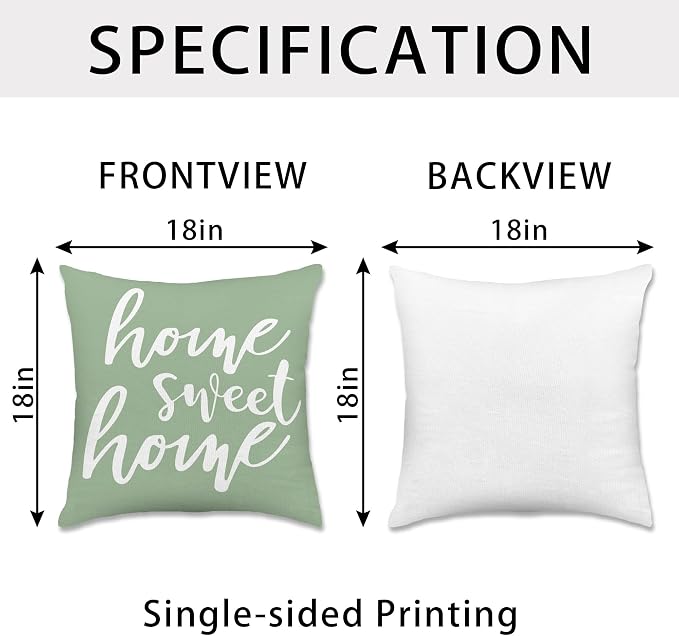 Hexagram Sagegreen Geometric Pillow Covers 18x18 Set of 4, Decorative Outdoor - Image 3