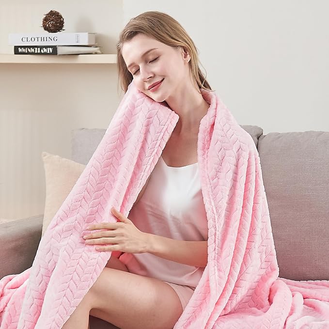inhand Pink Fleece King Blanket - Image 6