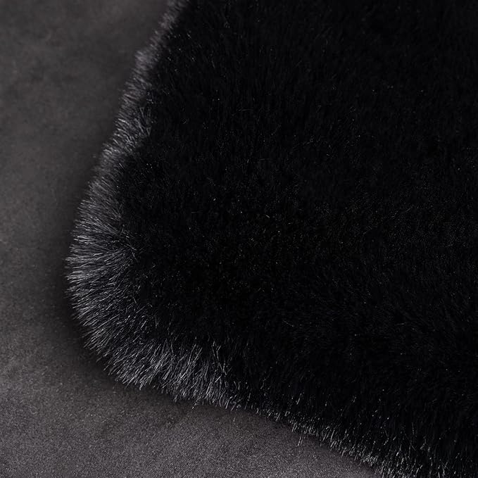 Ghouse Ultra Soft Faux Rabbit Fur Rug, Machine Washable Area Rugs - Image 6