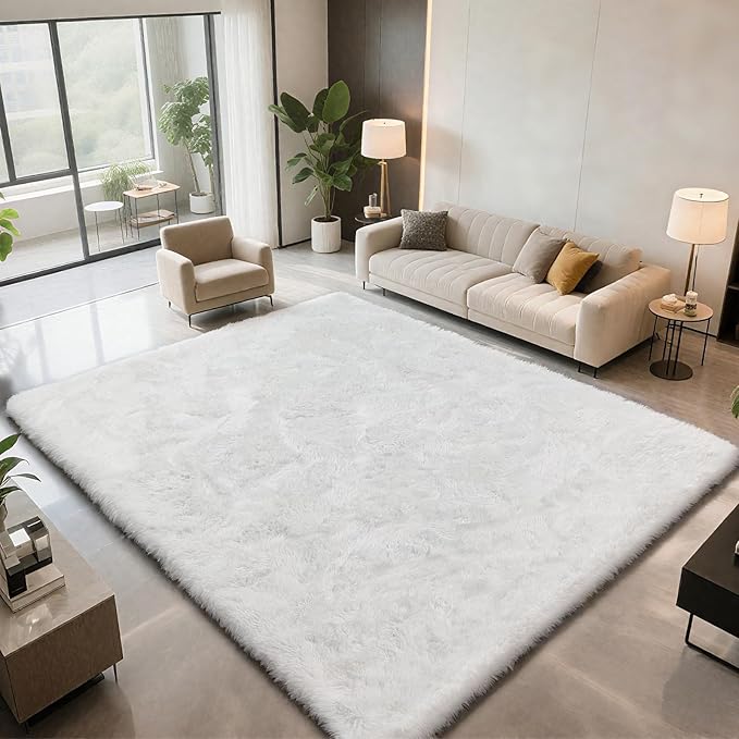 9X12 Large Area Rugs for Living Room Bedroom, Soft Fluffy Indoor Carpet Nursery - Image 2