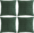 Fancy Homi Set of 4 Dark Green Boho Decorative Throw Pillow Covers 26x26 Inch by Fancy+Homi