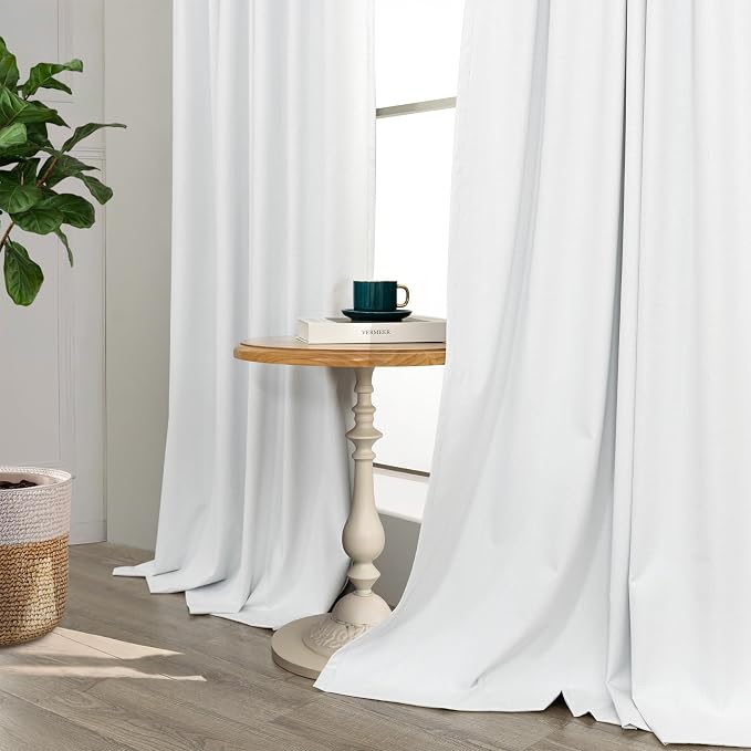 Complete Blackout 90 Inch Curtains Rustic Closet Extra Wide Curtains 2 Panel - Image 8