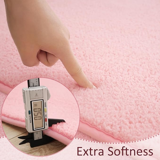 Soft Rugs for Living Room 5x7 Pink, Minimalist Area Rug for Bedroom Nursery - Image 6