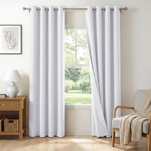 100% Blackout Shield Linen Blackout Curtains by 100BlackoutShield