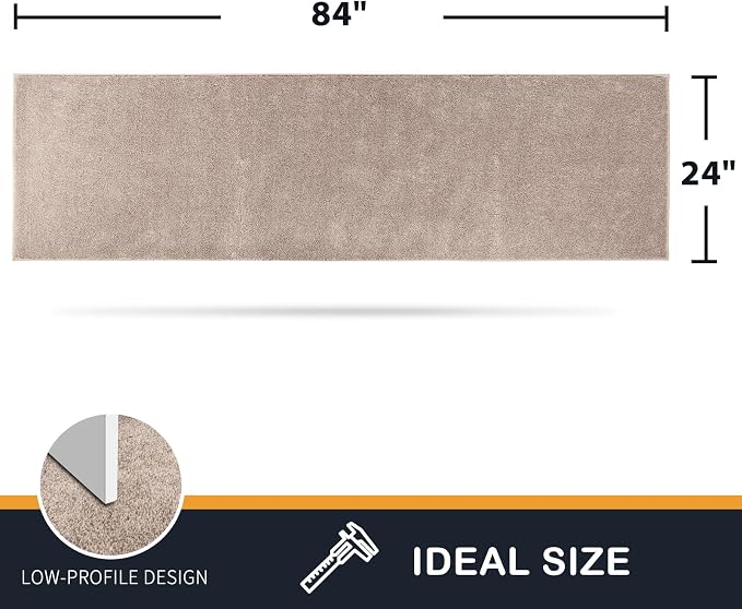 PURRUGS Dirt Trapping Door Mat 24" x 84", Non-Slip Machine Washable Entryway Rug - Image 2
