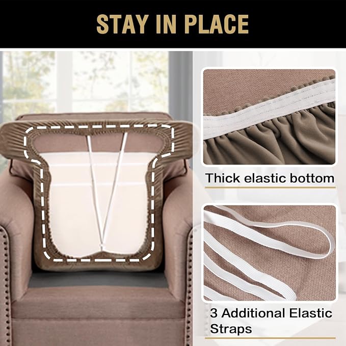 H.VERSAILTEX Stretch Velvet T Cushion Chair Covers - Image 7