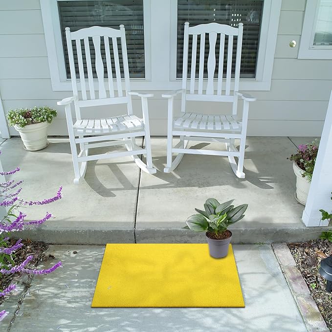 AAZZKANG Yellow Door Mats 2 Pack Multipurpose Utility Mats - Image 4