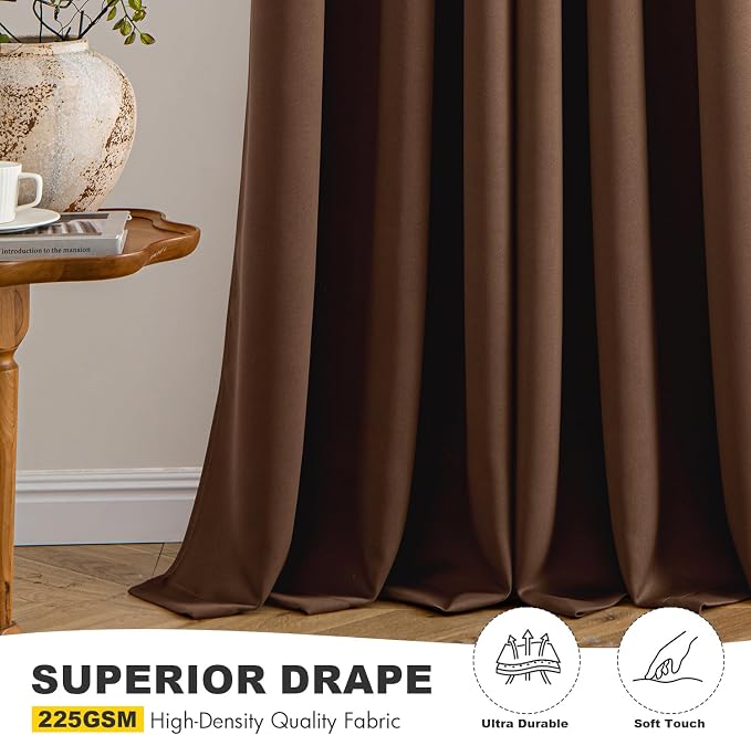 MIULEE Blackout Curtains for Bedroom Living Room 90 Inches Long 2 Panels - Image 5