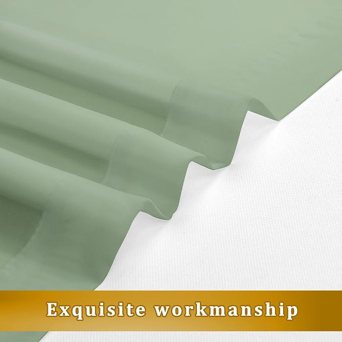 Aiyufeng Sage Green Sheer Voile Window Treatment Rod Pocket Curtain Panels - Image 7