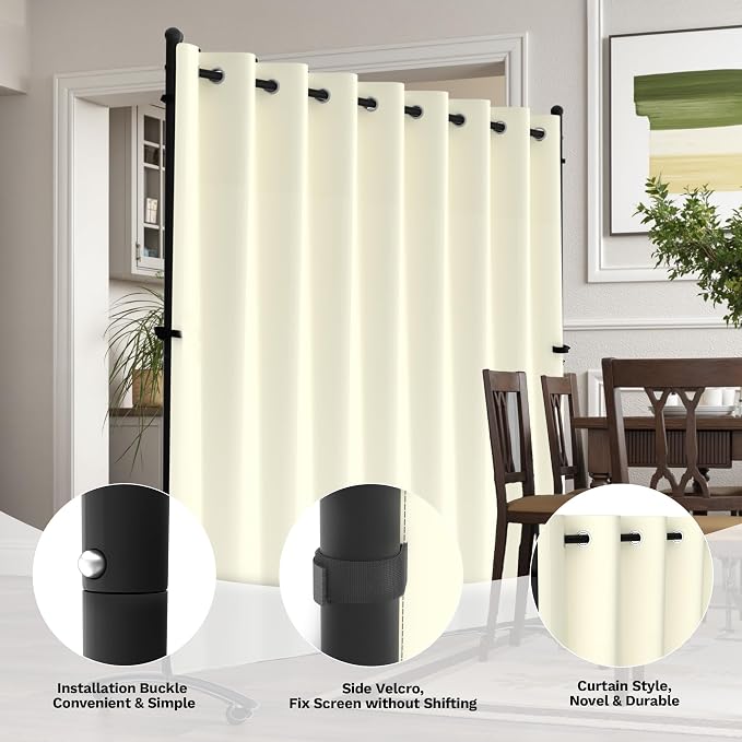 Room Divider, Curtain Privacy Screen - Image 5