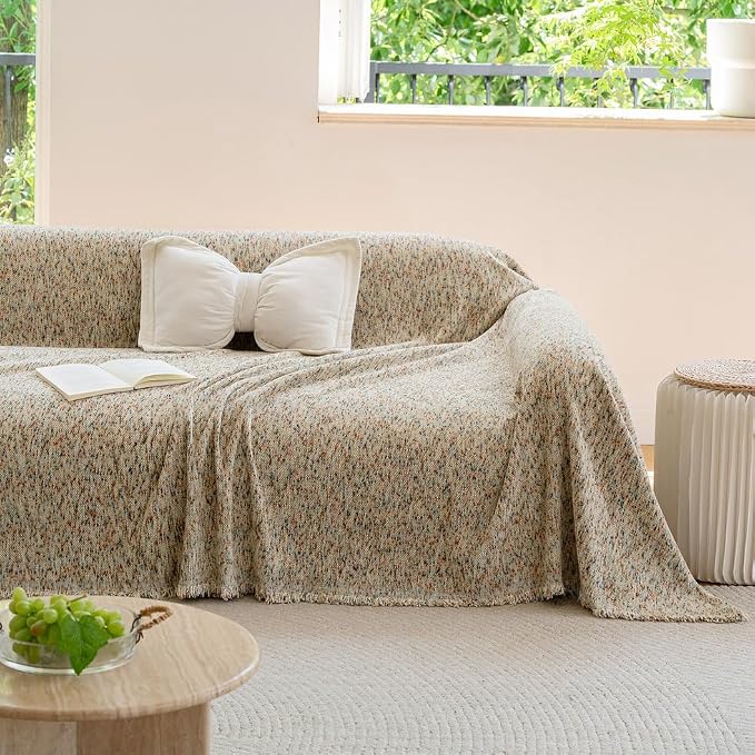 ROOMLIFE Boho Beige Couch Cover - Image 8