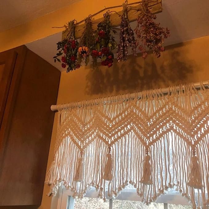 Boho Valance Macrame Curtains for Windows Macrame Valance for Bedroom - Image 8