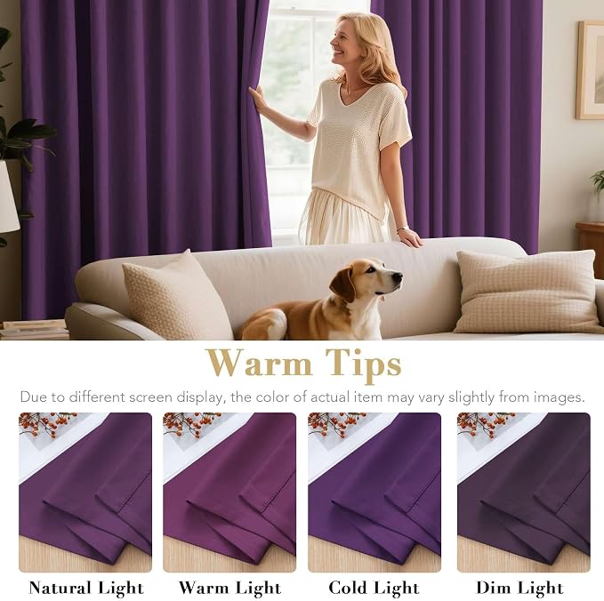H.VERSAILTEX Window Treatment Blackout Thermal Insulated Room Darkening Solid - Image 6