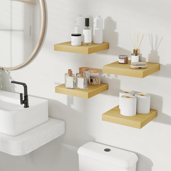 Fun Memories Rustic Wood Floating Shelves - Image 2