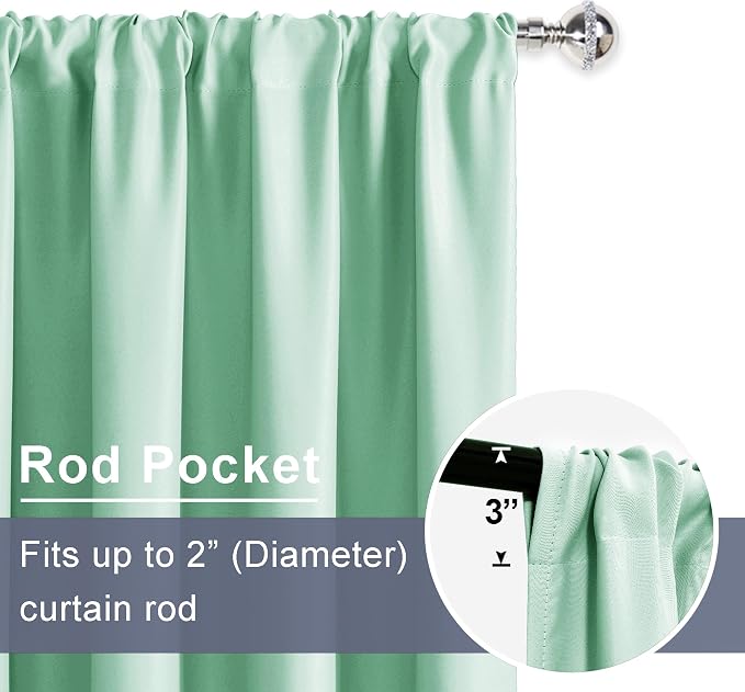 JIUZHEN Blackout Curtains for Bedroom– Thermal Insulated, Noise Reducing Room - Image 7