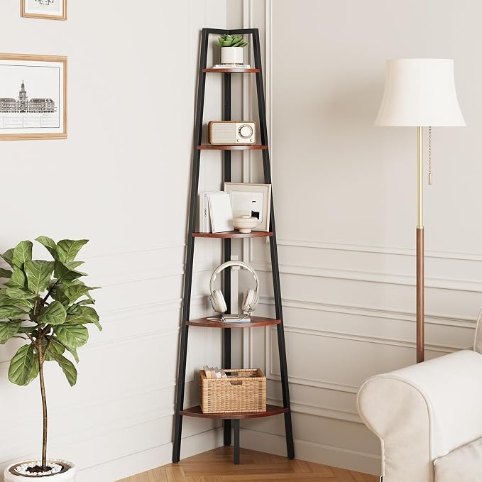 Yoobure Corner Shelf, 5-Tier Corner Bookshelf by Yoobure